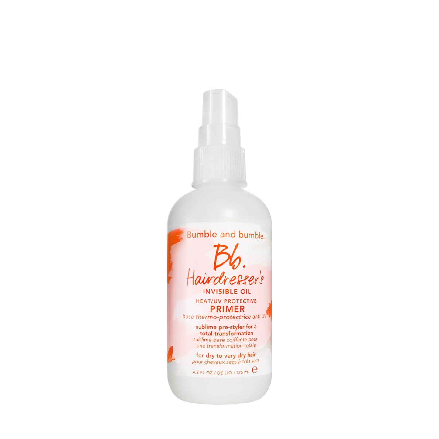Bumble and bumble. Hairdresser's Invisible Oil Heat/UV Protection Leave-In Conditioner Hair Primer | Hydrating, Anti Frizz, Color Safe | Straight, Coily | With Argan Oil + Coconut Oil