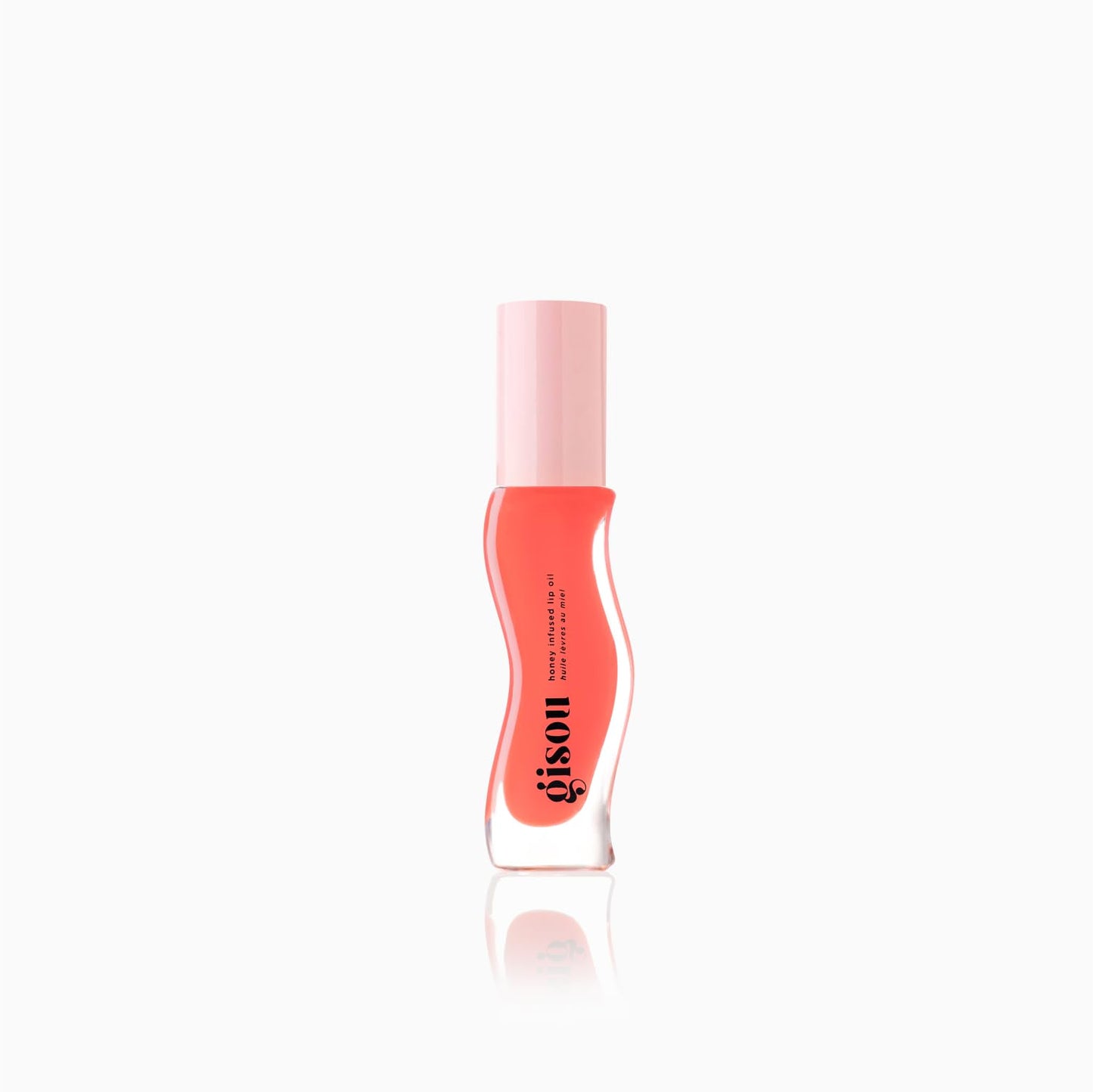 Gisou Honey Infused Hydrating Lip Oil, Nourishing Lip Moisturizer for Dry Lips, High Shine, Smooth Finish, Clear Pink Shimmer Shade, Fresh Watermelon Scent, Watermelon Sugar, 8ml