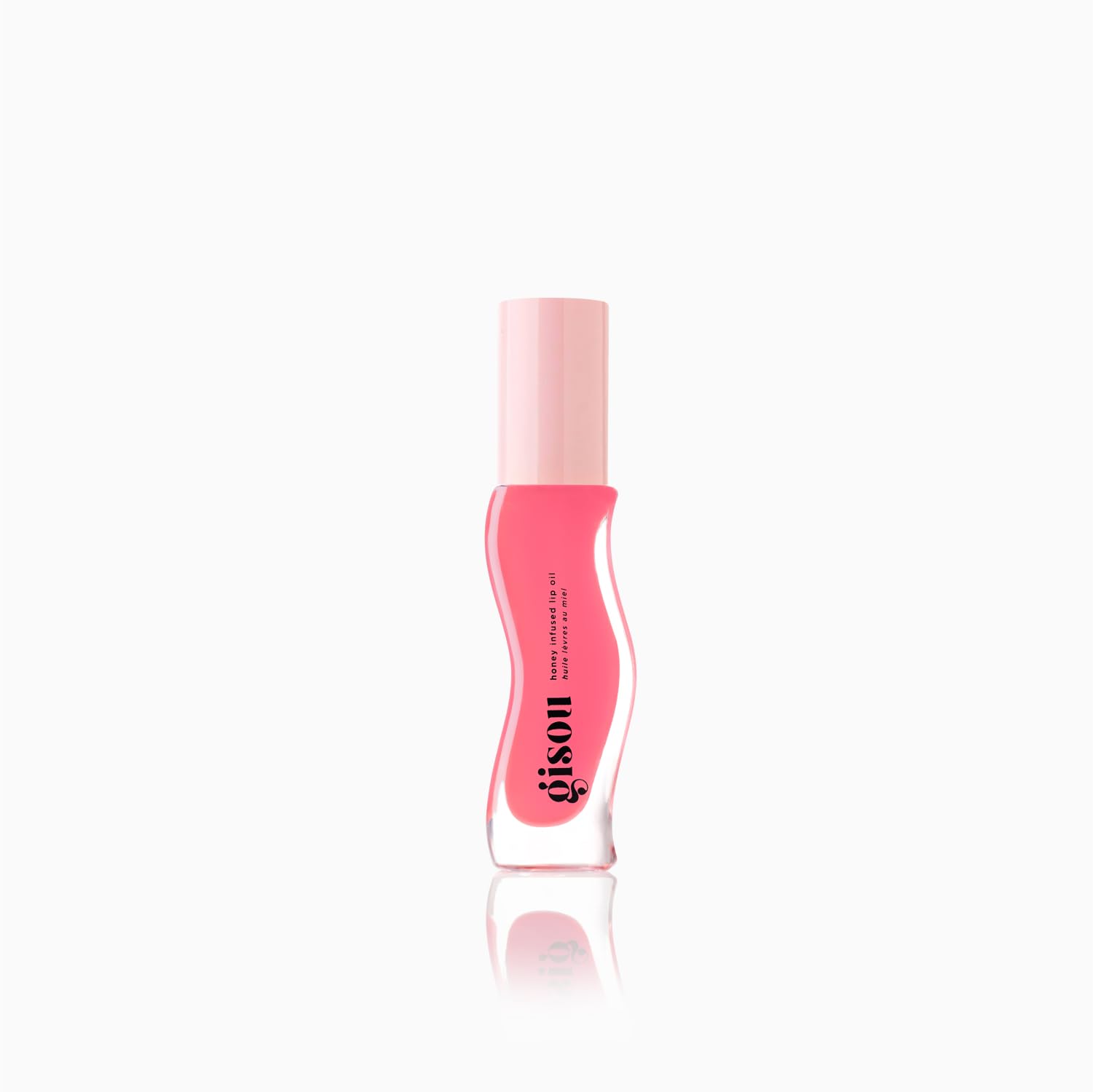 Gisou Honey Infused Hydrating Lip Oil, Nourishing Lip Moisturizer for Dry Lips, High Shine, Smooth Finish, Clear Pink Shimmer Shade, Fresh Watermelon Scent, Watermelon Sugar, 8ml