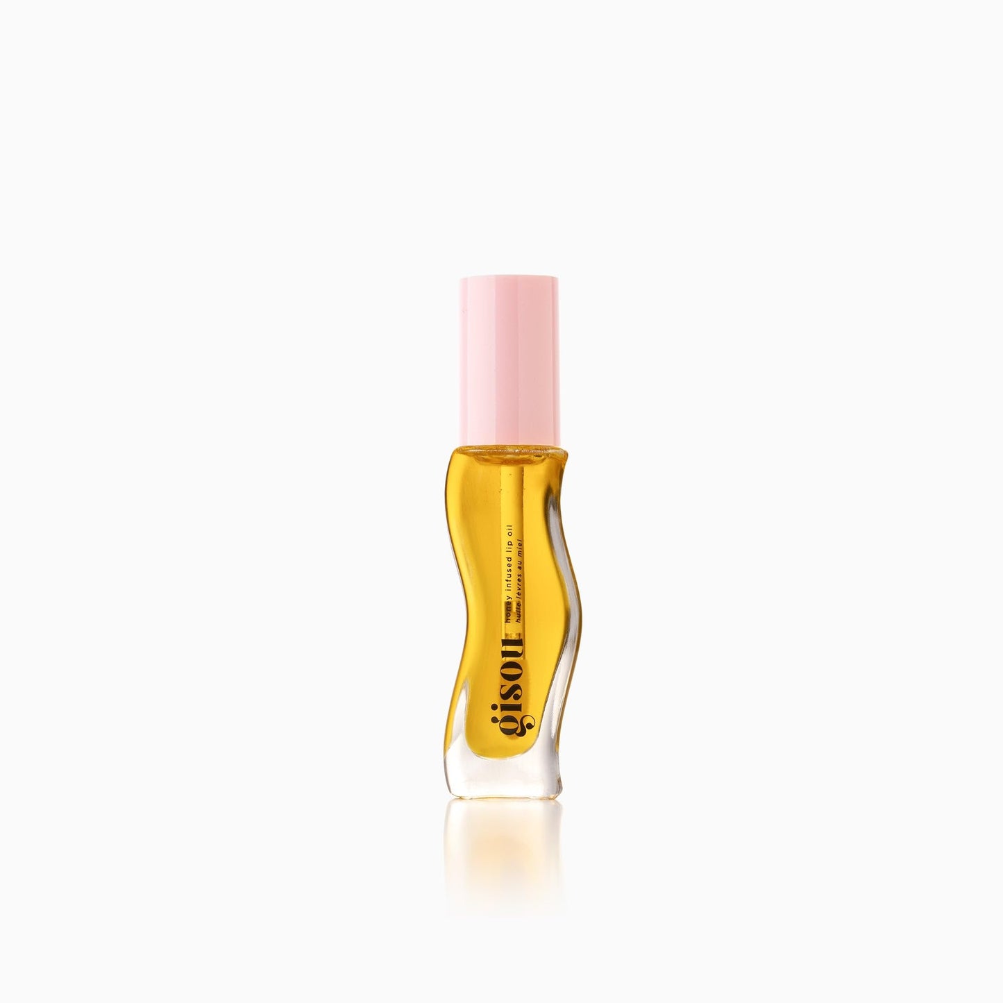 Gisou Honey Infused Hydrating Lip Oil, Nourishing Lip Moisturizer for Dry Lips, High Shine, Smooth Finish, Clear Pink Shimmer Shade, Fresh Watermelon Scent, Watermelon Sugar, 8ml