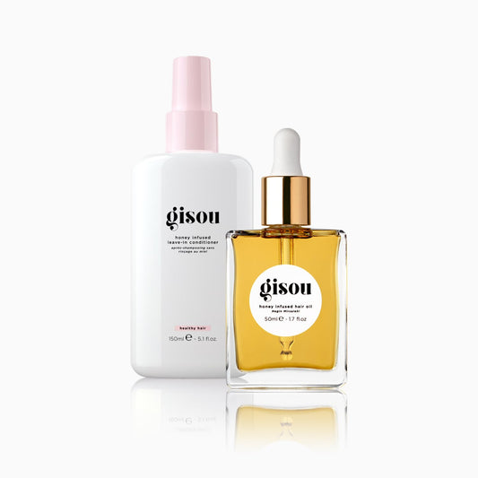 Gisou Honey Hydration Pack, 2-Step Moisture & Frizz Control System, Mirsalehi Honey & Baobab Extract, +143% Shine & Heat Protection, Perfect for Dry or Damaged Hair