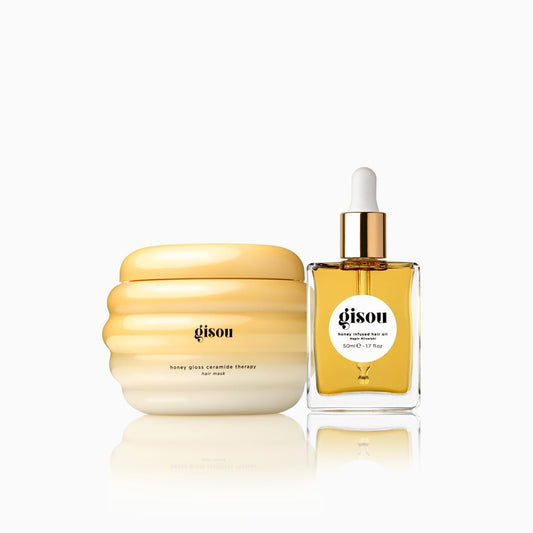 Gisou Deep Treatment Duo, Intense Hydration & Shine, With Mirsalehi Honey, Ceramides & Hyaluronic Acid, 19x Smoother Hair & 4x Stronger Strands, For Weekly Deep Conditioning