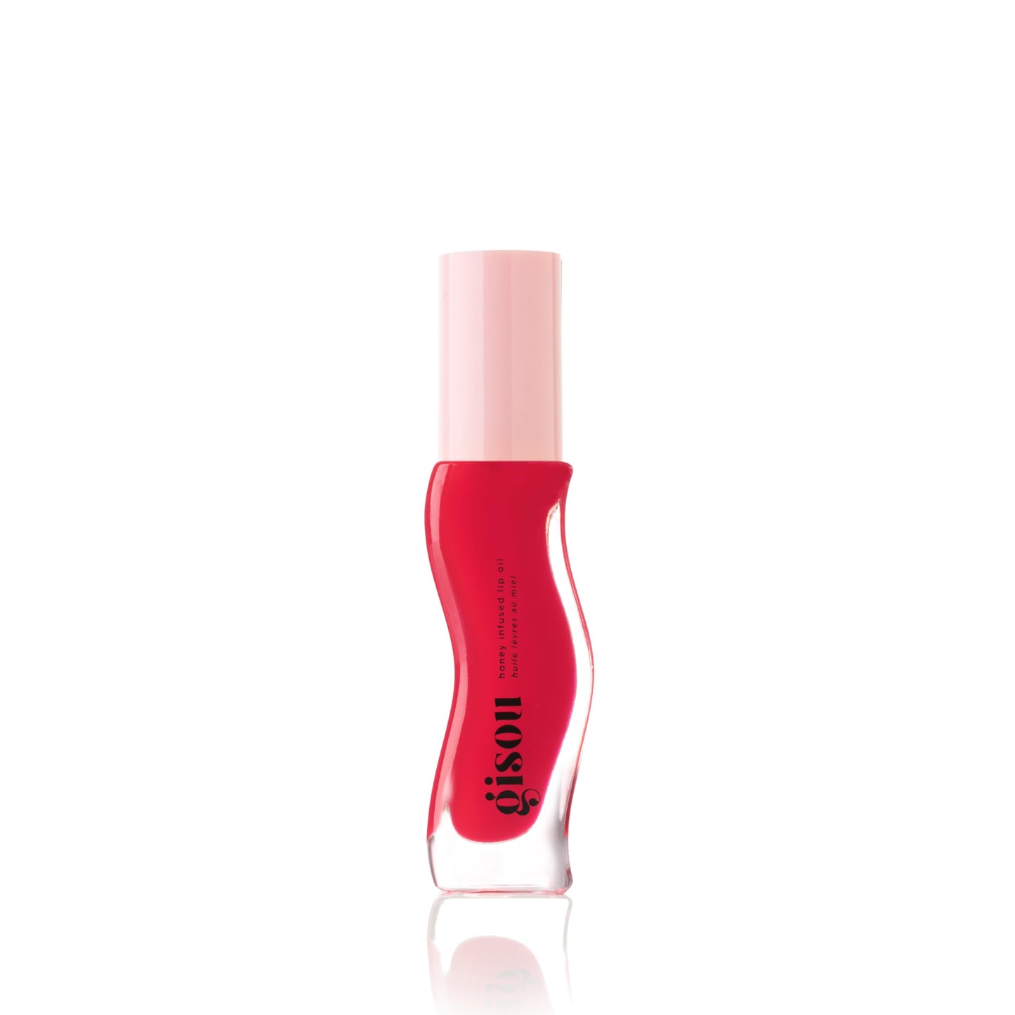 Gisou Honey Infused Hydrating Lip Oil, Nourishing Lip Moisturizer for Dry Lips, High Shine, Smooth Finish, Clear Pink Shimmer Shade, Fresh Watermelon Scent, Watermelon Sugar, 8ml