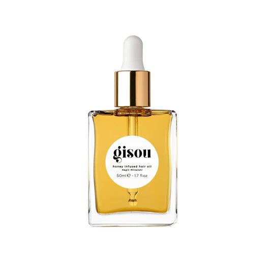 Gisou Honey Infused Hair Oil, Award-Winning Hydration, Frizz Control & Shine Treatment, Mirsalehi Honey & Botanical Oils, Heat Protection up to 450°F, All Hair Types​ (50ml)