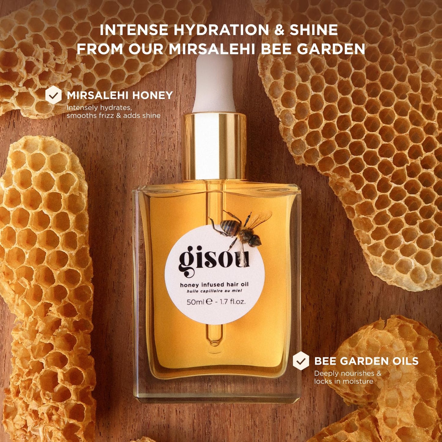 Gisou Deep Treatment Duo, Intense Hydration & Shine, With Mirsalehi Honey, Ceramides & Hyaluronic Acid, 19x Smoother Hair & 4x Stronger Strands, For Weekly Deep Conditioning