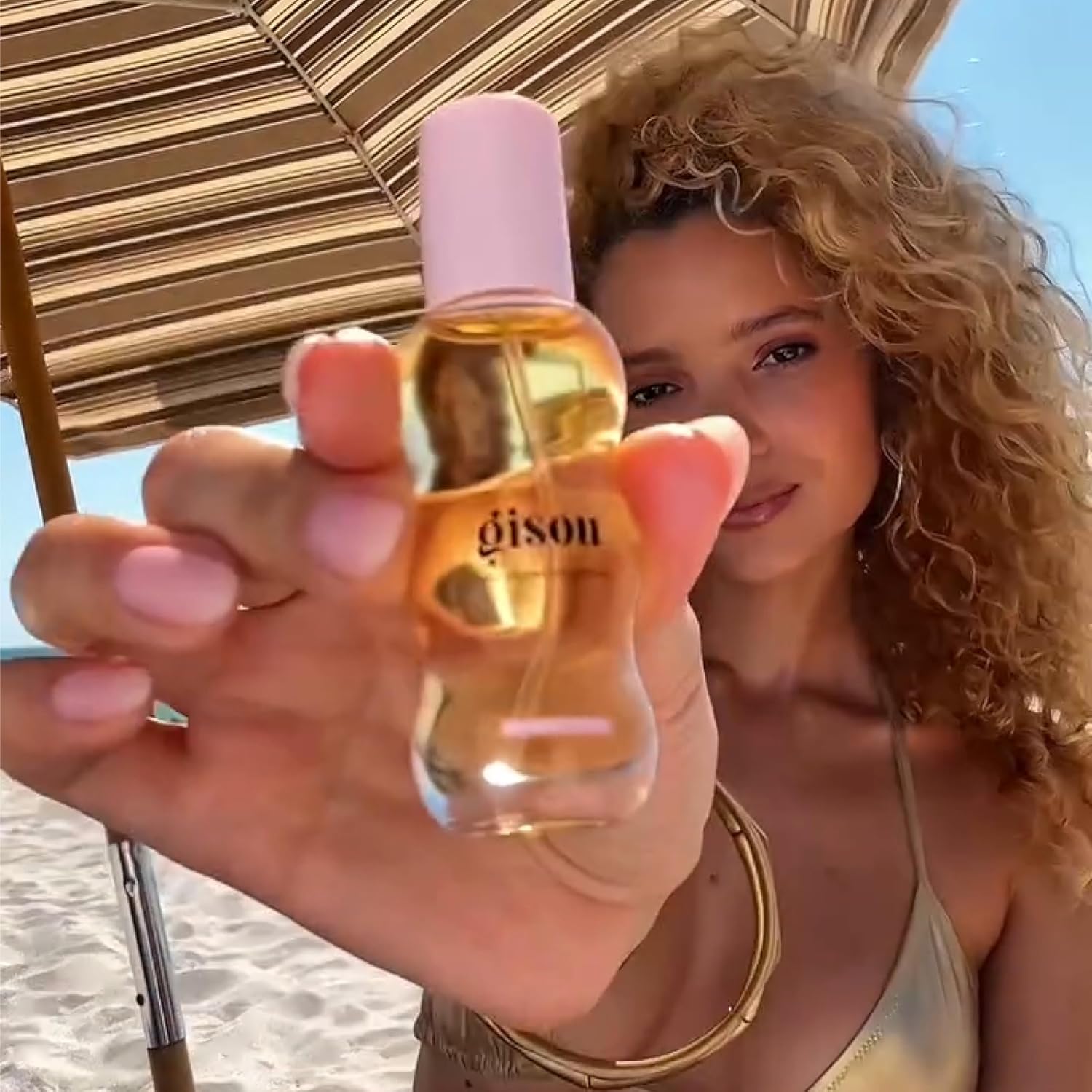 Gisou Honey Gloss On The Go Travel Set, Wildflower Honey Hair Perfume, Watermelon Sugar Lip Oil, Hair Oil, Shine-Boosting