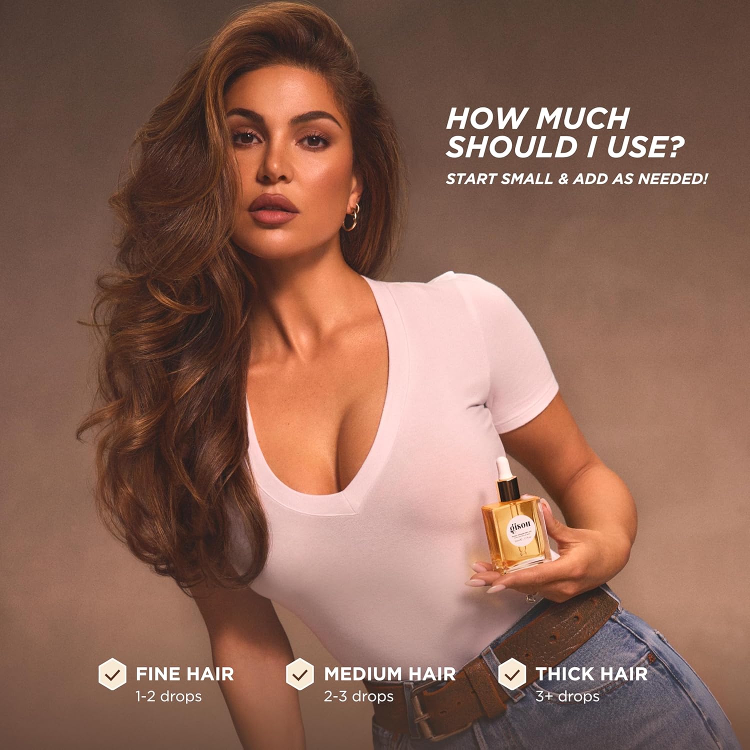 Gisou Honey Infused Hair Oil, Award-Winning Hydration, Frizz Control & Shine Treatment, Mirsalehi Honey & Botanical Oils, Heat Protection up to 450°F, All Hair Types​ (50ml)