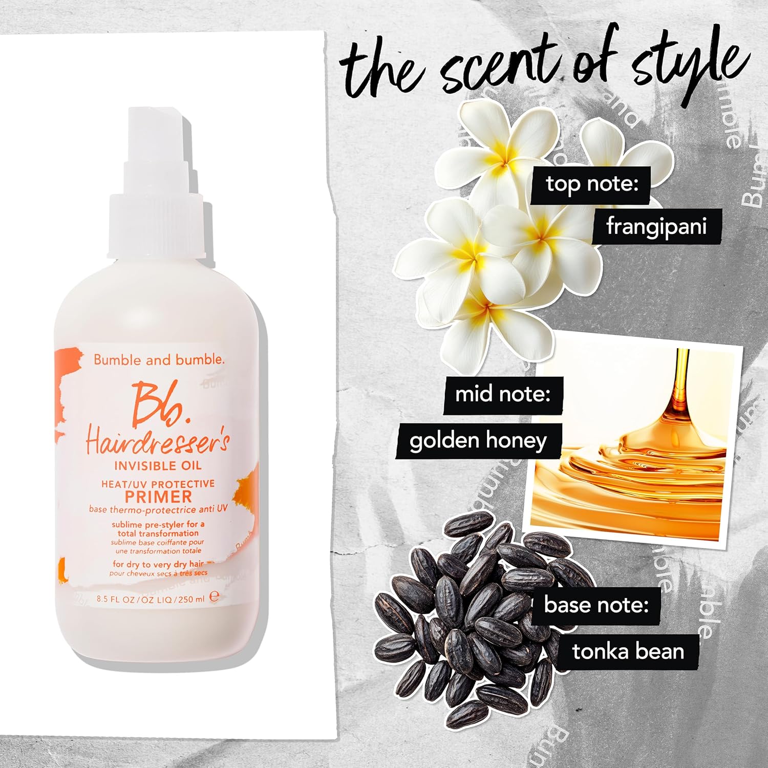 Bumble and bumble. Hairdresser's Invisible Oil Heat/UV Protection Leave-In Conditioner Hair Primer | Hydrating, Anti Frizz, Color Safe | Straight, Coily | With Argan Oil + Coconut Oil